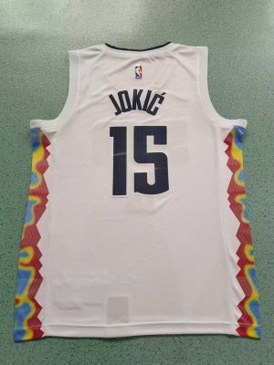 Maillot Basket 15 Jokic Nuggets 2025 City Edition Blanc