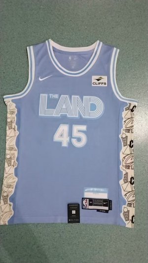 Maillot Cleveland Cavaliers 45 Donovan Mitchell 2025 City Edition Bleu
