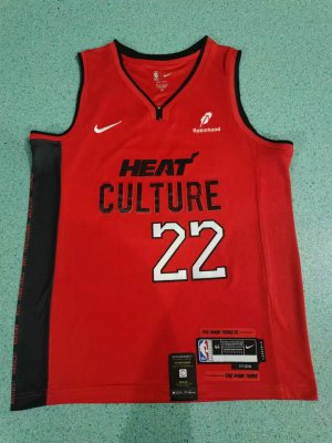 Maillot Miami Heat 22 Jimmy Butler 2025 City Edition Rouge