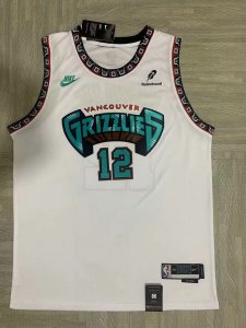 Maillot de Basket 12 Morant Memphis Grizzlies 2025 Classic Blanc