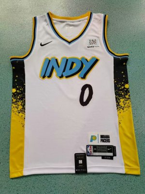 Maillot de Basket 0 Haliburton 2025 City Edition Blanc