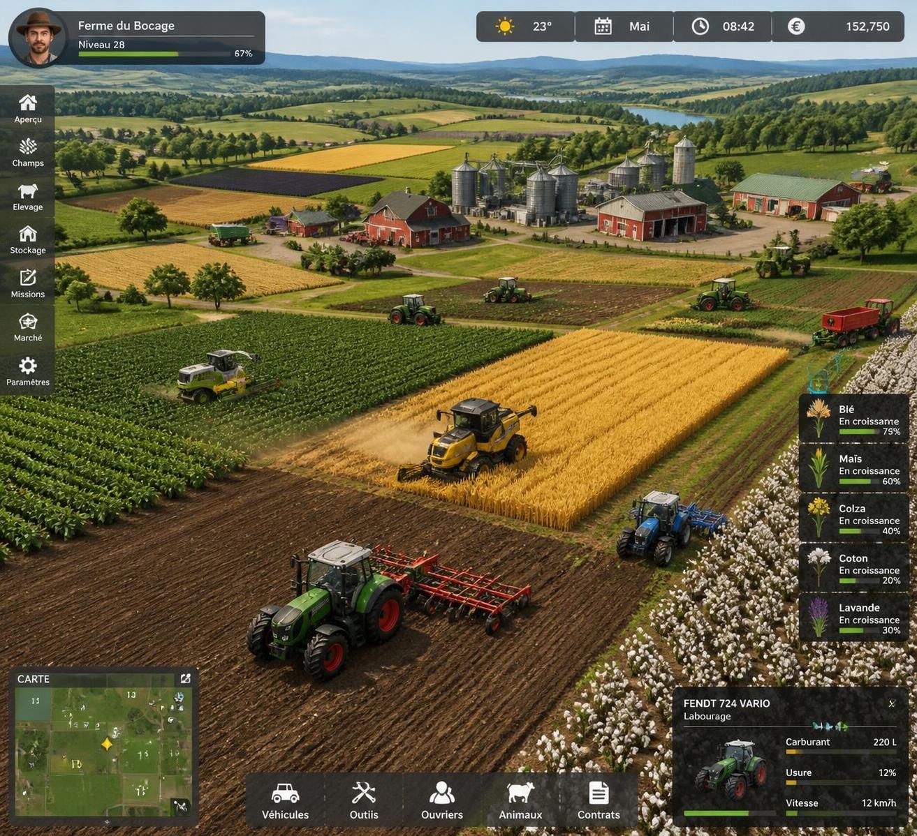 découvrez farmer sim 2017, une simulation immersive qui vous plonge au cœur de la vie agricole virtuelle. gérez votre ferme, cultivez vos champs et vivez une expérience réaliste de l'agriculture moderne.