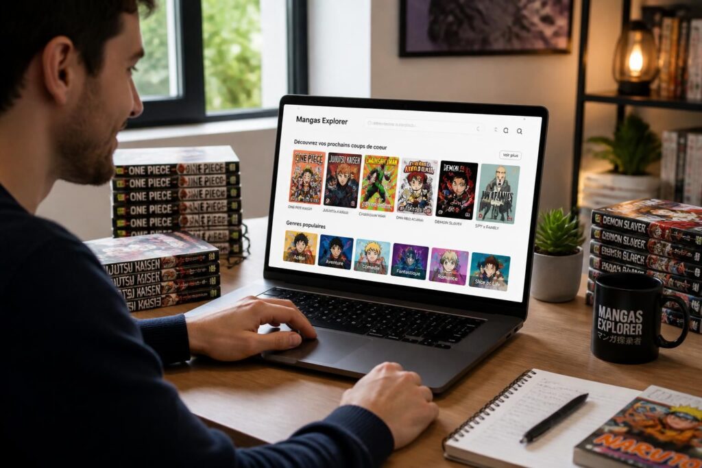 crunchyscan vous permet de trouver rapidement et facilement vos mangas préférés en un seul clic grâce à son interface intuitive et ses fonctionnalités avancées.