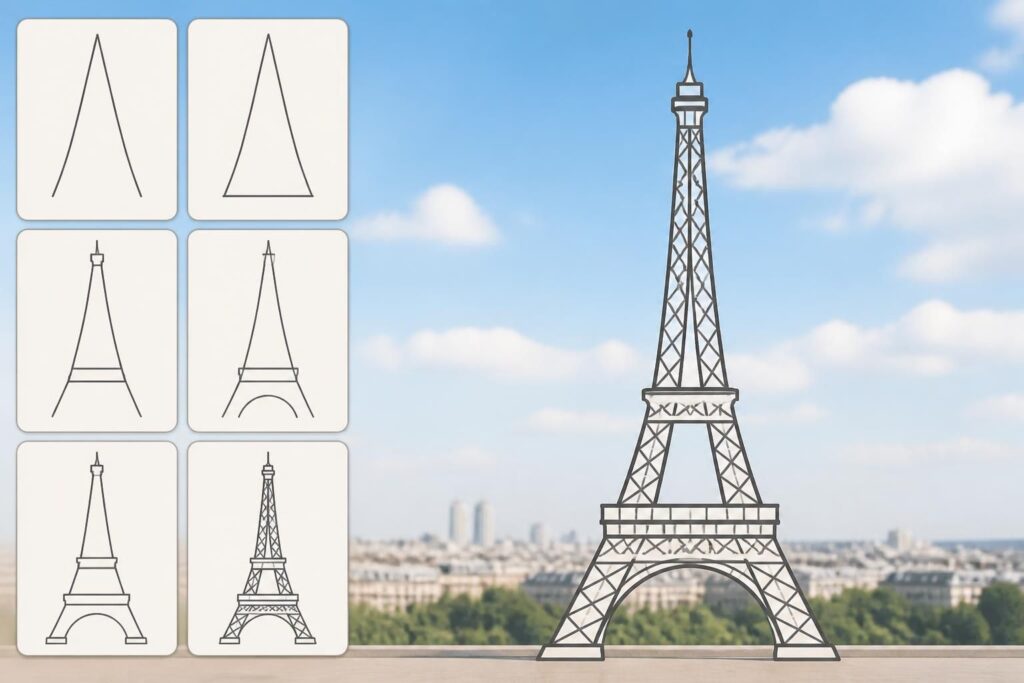 découvrez un dessin facile de la tour eiffel à réaliser pour les enfants, avec des étapes simples et des conseils pratiques pour encourager leur créativité.