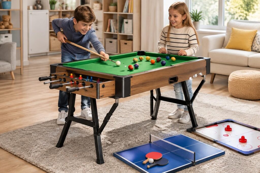 découvrez les tables multi-jeux pour enfant : modèles pliables, fonctionnalités, conseils de choix et disponibilité dans les grandes enseignes.